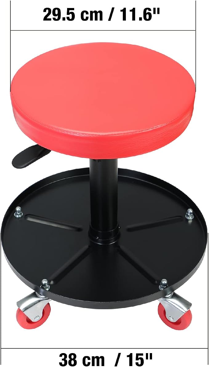 BIG RED ATRHL6201R Torin Heavy Duty Rolling Pneumatic Creeper Garage/Shop Seat: - Image 3