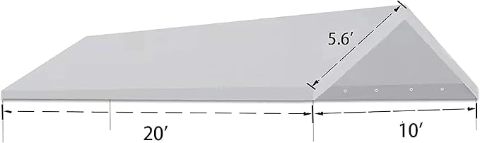 10' x20' Upgraded Carport Replacement Canopy Cover - Image 2