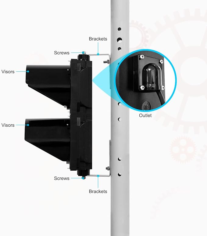 BBMI AC85-265V Red/Yellow 200mm Traffic Light, Stop and Go Light, Led Traffic - Image 3
