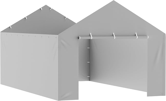VEVOR Carport Replacement Canopy Cover Side Wall 12 x 20 ft, Garage Tent - Image 10
