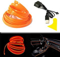 El Wire Orange Interior Car LED Strip Lights, 5M Neon Wire USB 5V by Maxlaxer
