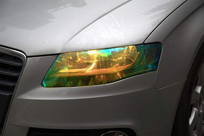 LED LIGHT 12 by 48 inches Self Adhesive Shiny Chameleon Headlights Tail Lights - Image 4