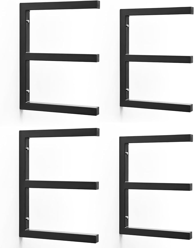 4 Pack Wood Organizer and Lumber Storage Rack Wall Mount, Heavy Duty Wood by LEEKIMID