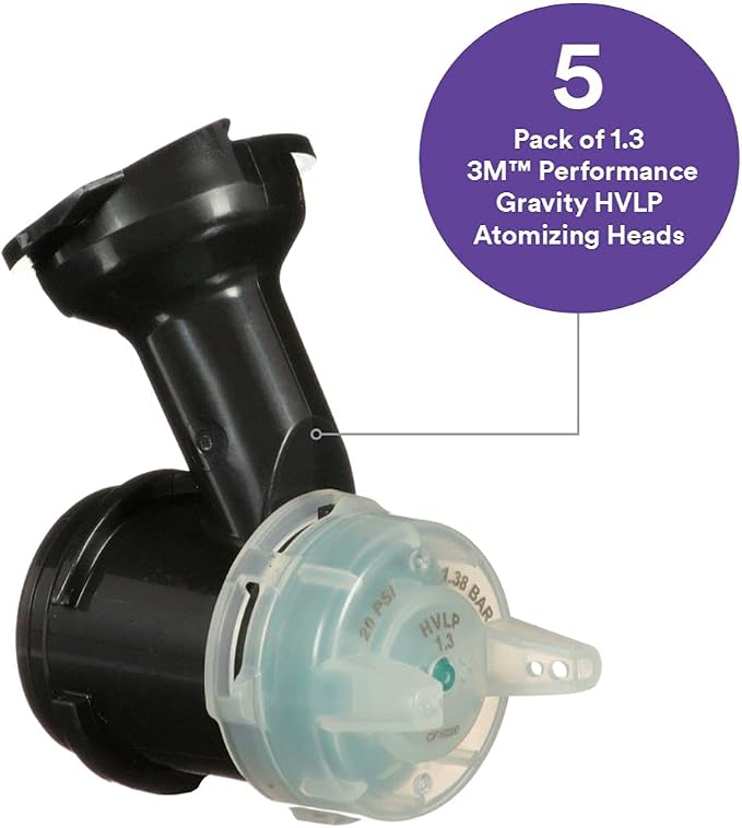 3M Performance Gravity HVLP Atomizing Head Refill Kit, Size 1.3, - Image 2