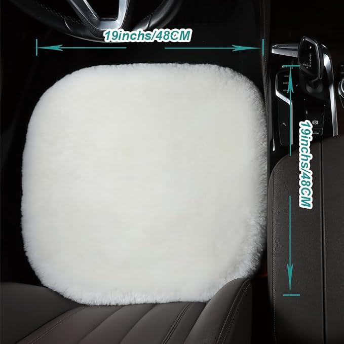 Fluffy Genuine Australia Sheepskin Car Seat Cover - Image 3