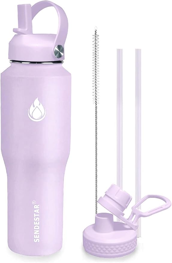 SENDESTAR 32oz Water Bottle Wide Mouth Stainless Steel Vacuum Insulated Double by Sendestar