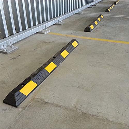 Heavy Duty Rubber Parking Curb Target High Reflective Yellow Safety Stripes - Image 9