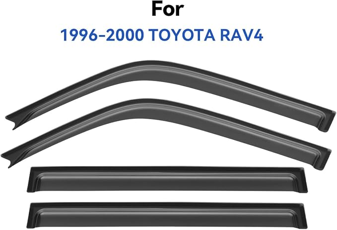 Window Visors Rain Guards for 1996 1997 1998 1999 2000 Toyota RAV4, Out-Channel - Image 2