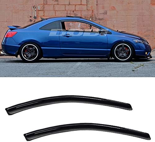 2pcs for 06-11 Civic 2Dr Coupe Sun Rain Guard Deflector Window Visors by Unknown
