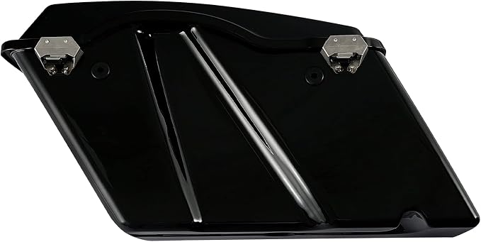 XFMT Motorcycle Vivid Black Hard Saddlebags Saddle Bags Trunk W/Lids & Black - Image 4