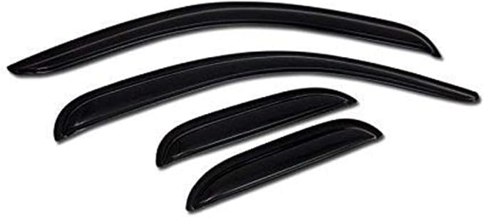 4pcs Front Rear Window Deflector Sun/Rain/Wind Guards Smoke Window Visors 07-13 by HS+Power