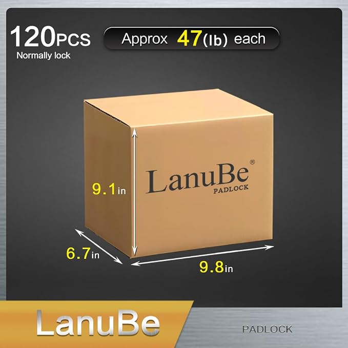 LanuBe Lock Laminated keyed padlock1-9/16 inch, keyed Alike Locks, Normal - Image 5
