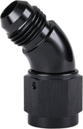 45 Degree 6AN Male to 6AN Female Swivel Full Flow Fitting Adapter Coupler by Podavelle