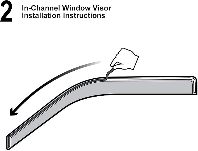 2pcs Compatible With 93-11 Ranger In Channel Style Sun Rain Guard Durable Side - Image 4