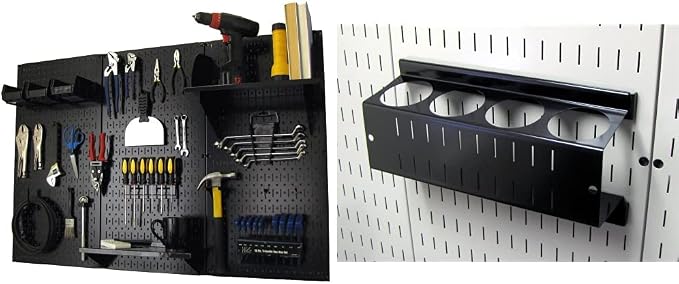 Wall Control Pegboard Metal Organizer, 4 ft. Black, Storage Rack by Wall+Control