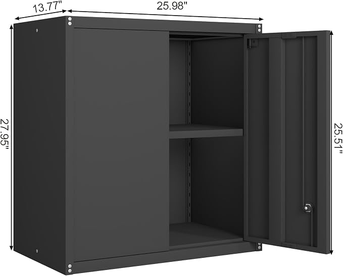 GREATMEET Metal Wall Cabinet, Wall Mounted Cabinet - Image 3