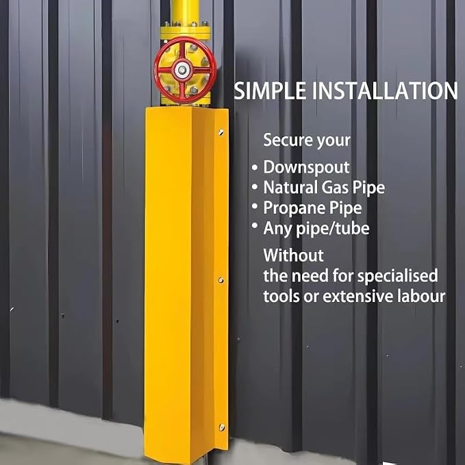 Pipe and Downspout Protector, Carbon Steel Guard Device - Image 5