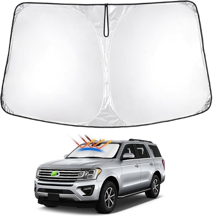 T TGBROS Windshield Sun Shade for Ford Expedition 2018-2024 Accessories by TTGBROS