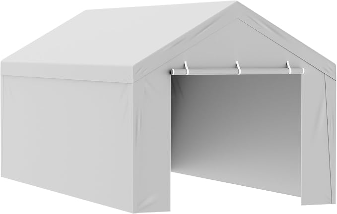 VEVOR Carport Replacement Canopy Cover Top + Side Wall 10 x 20 ft, Garage Tent - Image 10