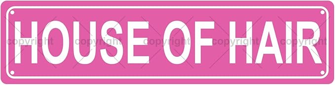 HOUSE OF HAIR Space Metal Tin Street Sign Bar Cafe Garage Cave Home Room Wall by Unknown