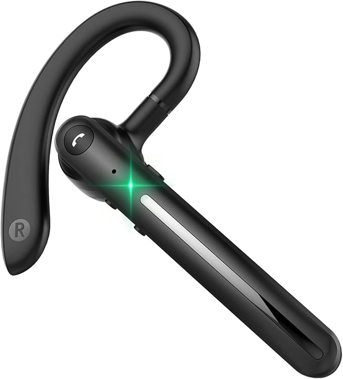 IHAO Single Ear Wireless Bluetooth Earphone Noise Cancelling Stereo Dual HD Mic by IHAO