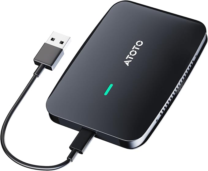 Ai Box Carplay/Android Auto Wireless Adapter, 4-in-1 Ai Box, Dual Bluetooth/WiFi by MYATOTO