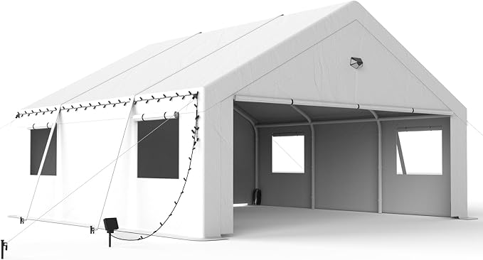 20x20 Carport Canopy, Heavy Duty Car Port, Portable Car Ports Garage by BENASS