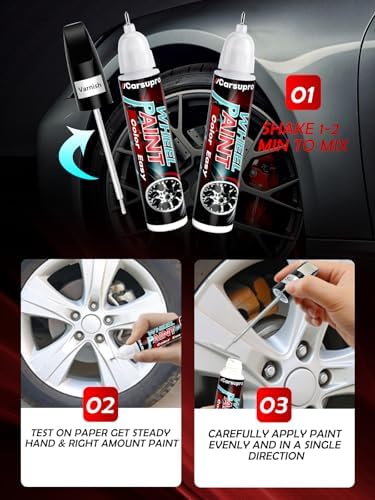 Gloss Black Wheel Repair Kit | Touch Up Paint Pen - Image 4