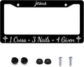 Personalized License Plate Frame Jesus 1 Cross + 3 Nails = 4 Given Stainless by Invincibleframe