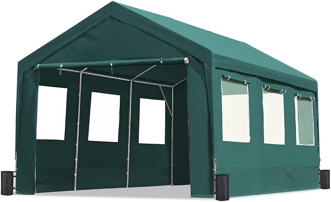 ADVANCE OUTDOOR 10x20 ft Adjustable Height Carport by ADVANCEOUTDOOR