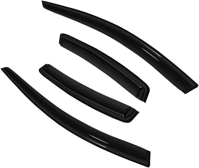 4pc Sun Rain Guards Window Visor Wind Deflector Compatible by GLDIFA