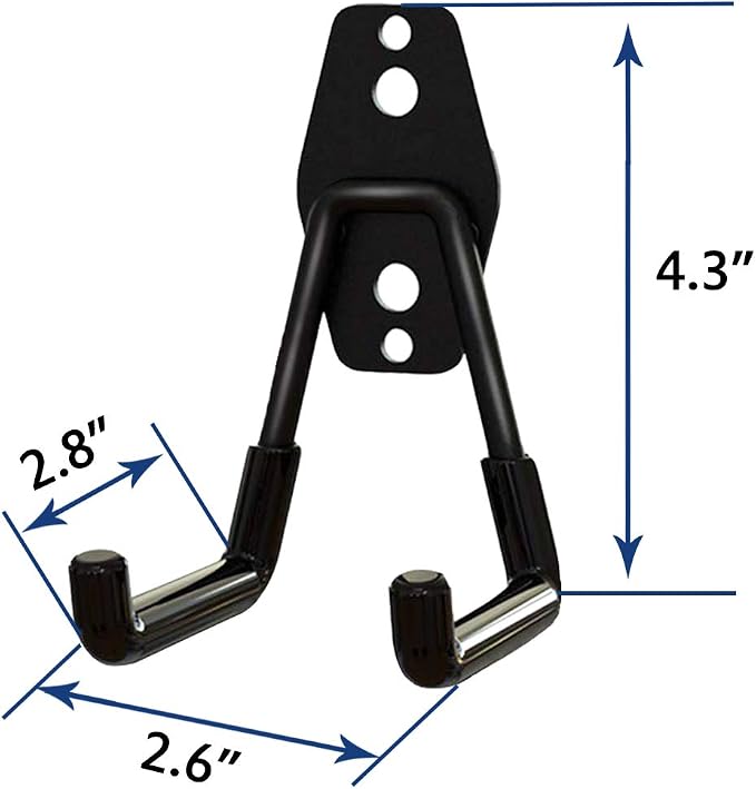 2 Pack Garage Storage Utility Hooks，Garage Garden Tool Organizer，Steel Wall - Image 2