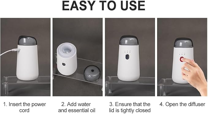 Waterless Diffuser for Essential Oil, Rechargeable Mini Aromatherapy Diffuser - Image 9
