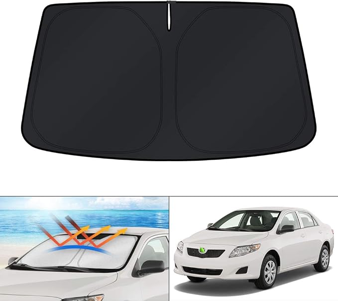 KUST Windshield Sun Shade for 2007-2011 Toyota Camry Custom Fit Sun Shield by KUST