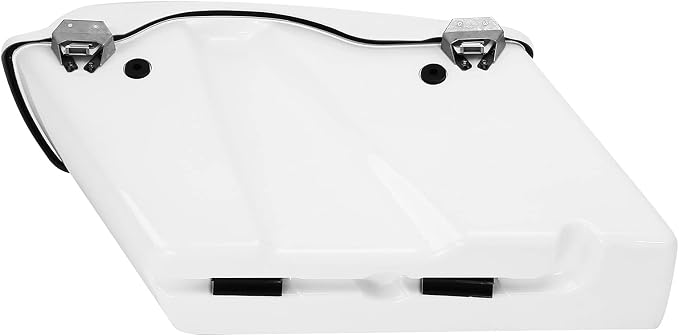 XFMT Motorcycle White Hard Saddlebags Saddle Bags Trunk W/Lids & Chrome Latches - Image 4