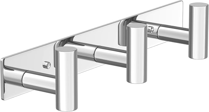 Wall Mounted Coat Rack-3 Hooks, Heavy Duty Stainless Steel Hook Rail - Image 8