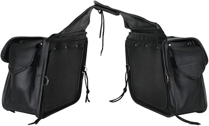 GARGOYLE BELLS Motorcycle Saddle Bags Leather Motorcycle Luggage Bag - Image 7
