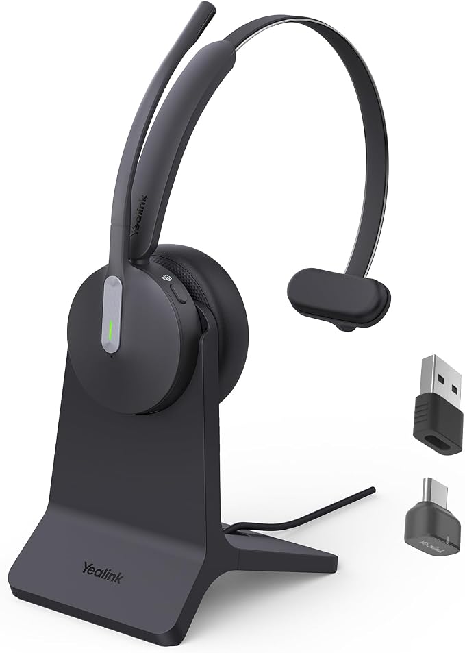 Yealink BH70 with Stand Wireless Bluetooth Headset with Microphone by RedefineYourWorkplace
