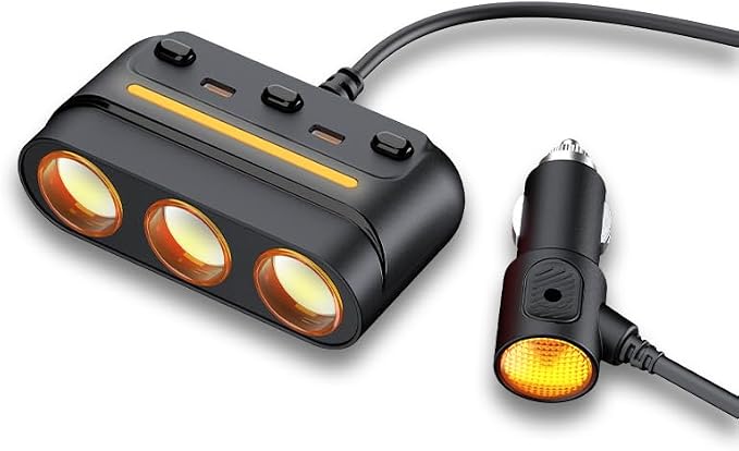 3 - in - 1 Cigarette Lighter Adapter by Howdcheng