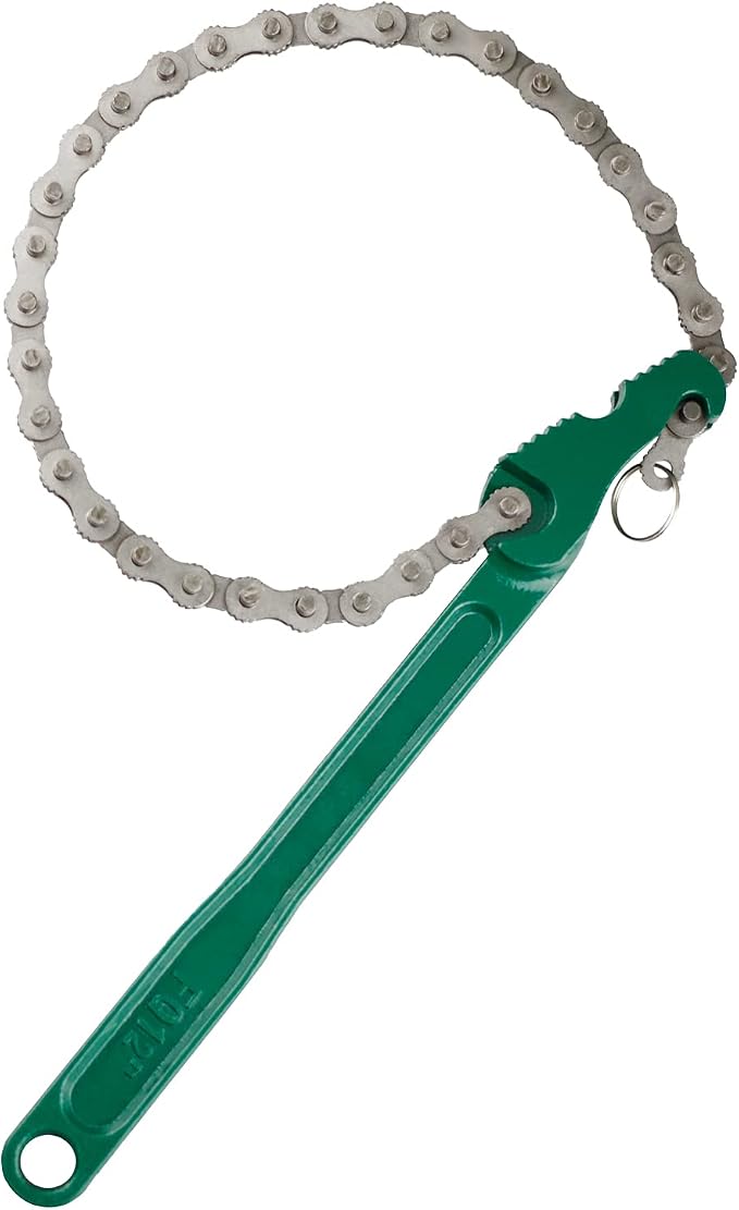 12 Inch Sturdy Carbon Steel Adjustable Heavy Duty Ratcheting Chain Oil Filter by AUPREX
