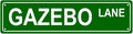 GAZEBO LANE Space Metal Tin Street Sign Bar Cafe Garage Cave Home Room Wall by Unknown