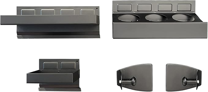 C&T 4-Piece Magnetic Toolbox Shelf, Tray and Holder Set, Magnetic Toolbox Tray by CT