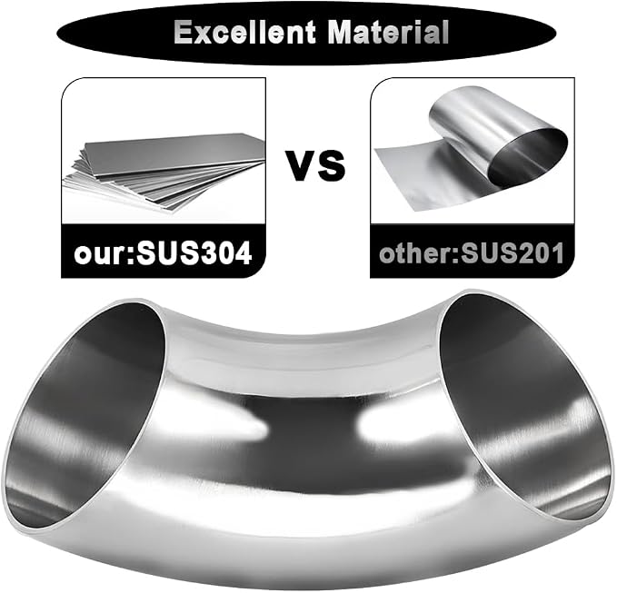 3 Inch 90° Mandrel Bend Elbow, SS304 Stainless Steel Bend Tube 90 Degree - Image 4