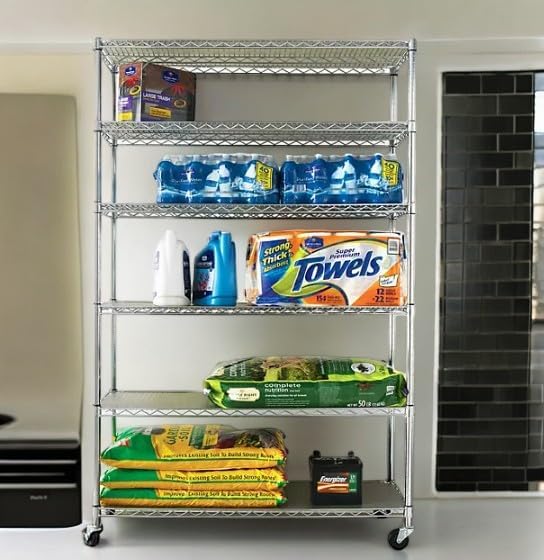 Organize in Style with The Members Mark 6-Tier NSF Heavy Duty Wire Shelving - Image 2