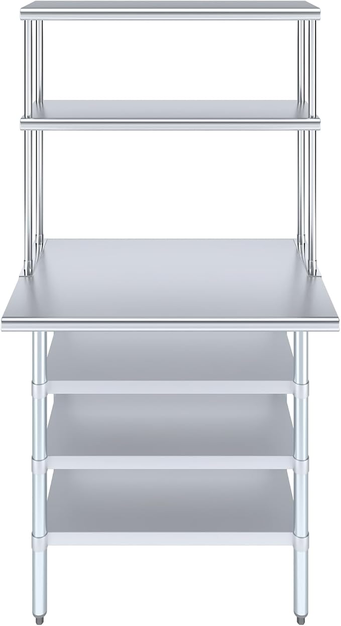 Amgood 24" x 36" Stainless Steel Work Table - Image 2