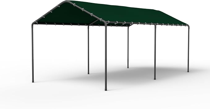 GOJOOASIS 10x20 Carport Heavy Duty Portable Garage Shelter Metal Car Canopy Tent by GOJOOASIS