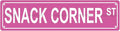 SNACK CORNER ST SPACE Metal Tin Street Sign Bar Cafe Garage Cave Home Room Wall by Unknown