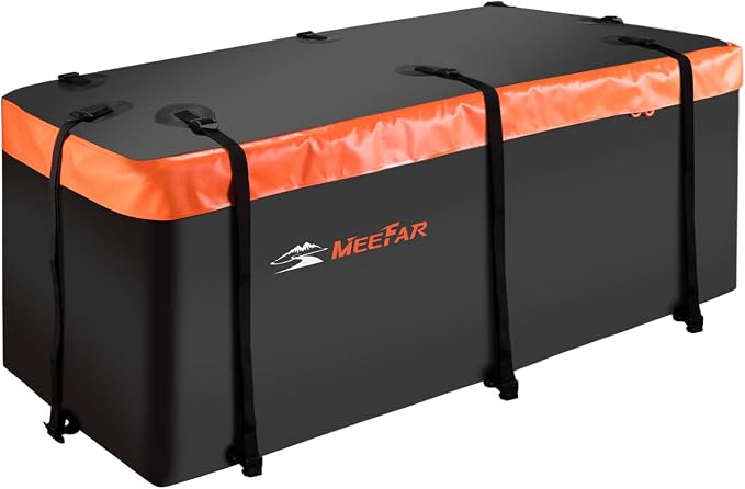 MeeFar Hitch Mount Cargo Carrier Bag Soft Shell 100% Waterproof 15 Cubic Feet by MeeFar