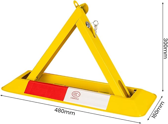 Foldable Parking Barrier, Car Parking Lock Manual Lockable Parking Space Block - Image 7