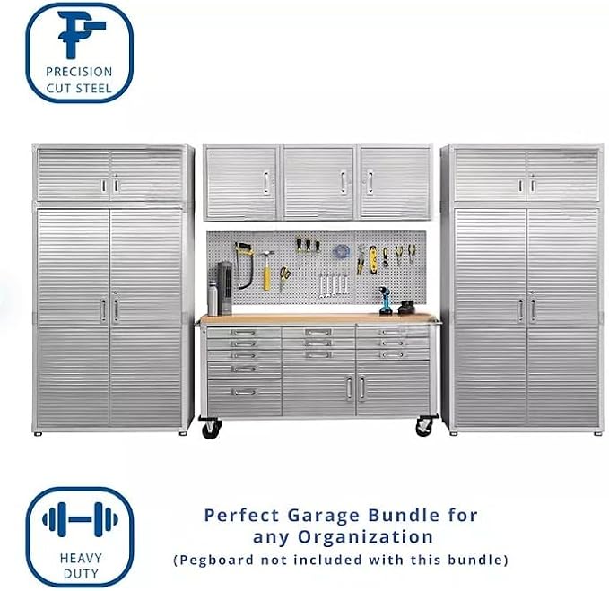 Heavy Duty 8-Piece Steel Garage Cabinet Storage Set - Image 3